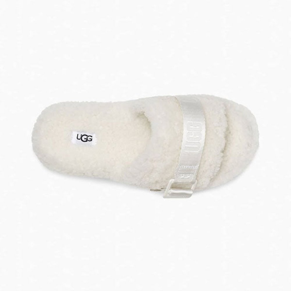 UGG Fluffita Womens Sheepskin Slipper Slides White UGG 1113475 NEW Multi Sz - Picture 6 of 7